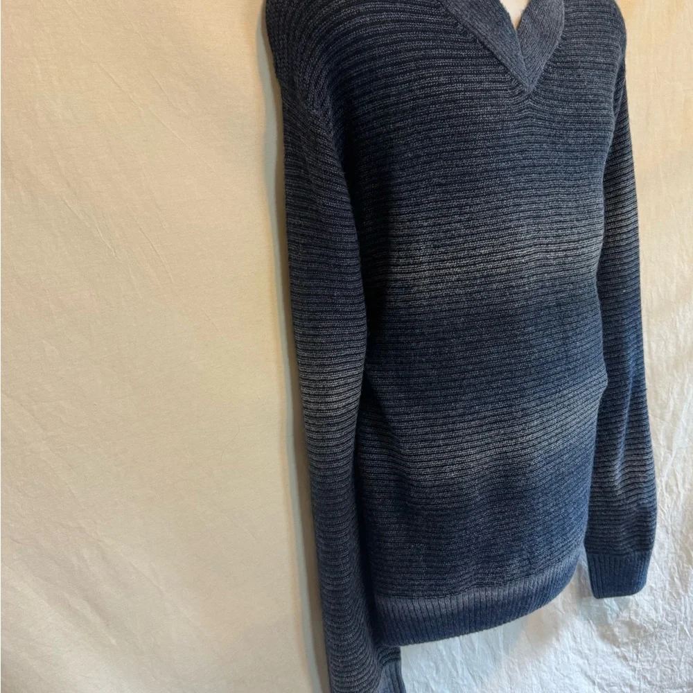 A-187 Men’s‎ Geoffrey Beene Blue & Gray Long Sleeve Pullover Sweater Size XXL
